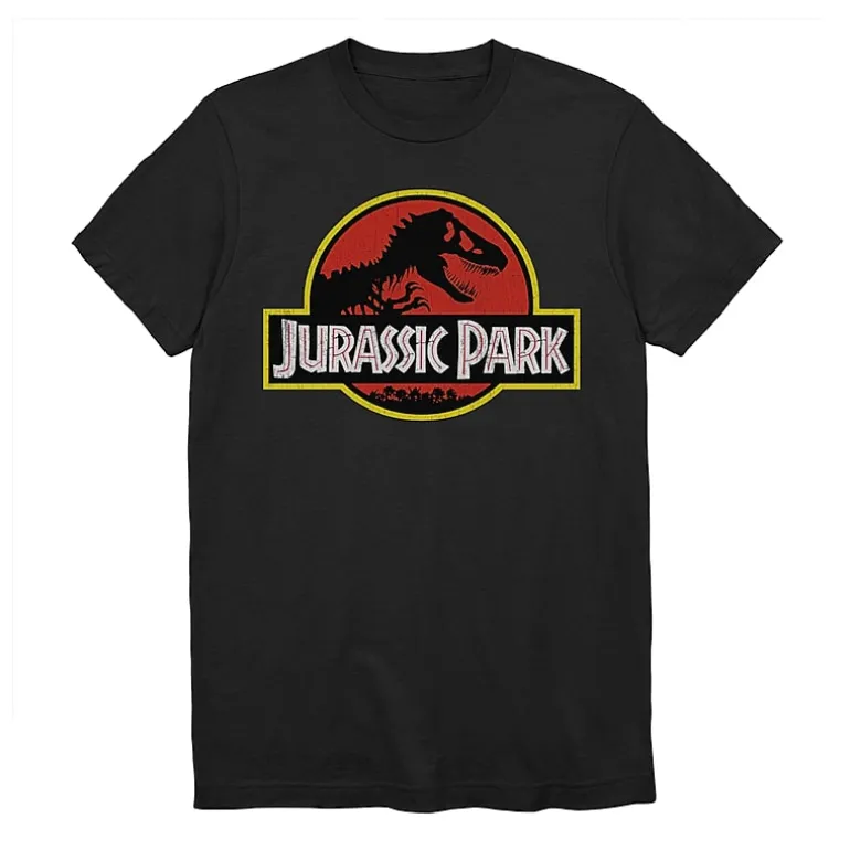 Jurassic Park Mens Crew Neck Short Sleeve Regular Fit Jurassic World Graphic T-Shirt