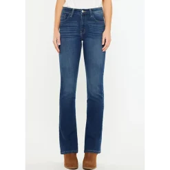 Kancan Women's Essentials High Rise Wide Leg Flare Jeans Avonlea