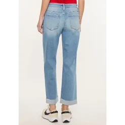 Kancan Women's Essentials Mid Rise Crop Straight Jeans Rocio