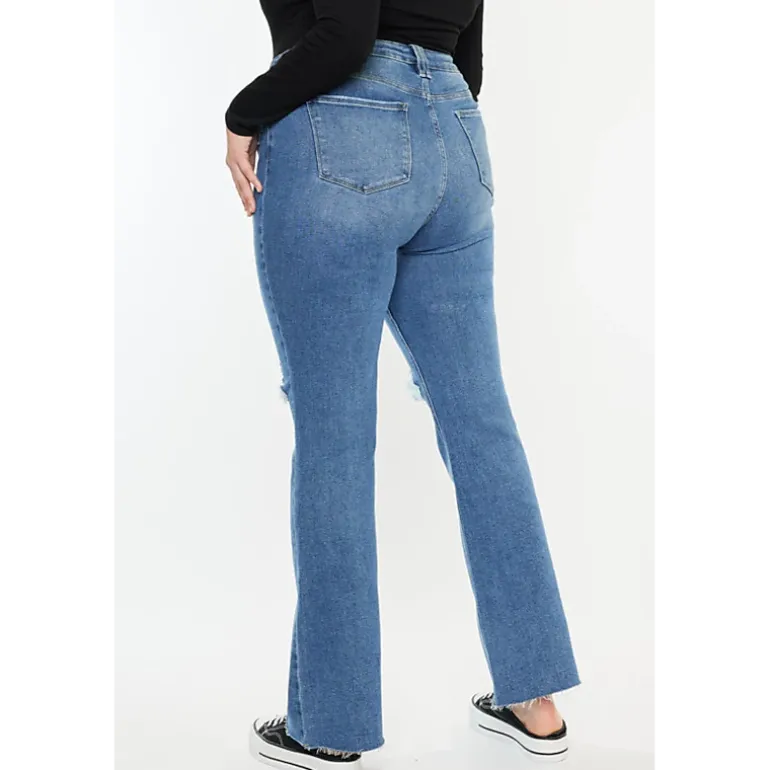 KanCan Women's Plus Size Essentials High Rise Bootcut Jeans Sunflower