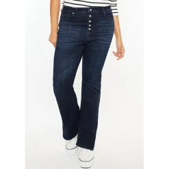 Kancan Women's Plus Size High Rise Bootcut Jeans Teresa