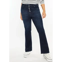 Kancan Women's Plus Size High Rise Bootcut Jeans Teresa