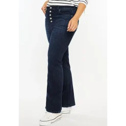 Kancan Women's Plus Size High Rise Bootcut Jeans Teresa