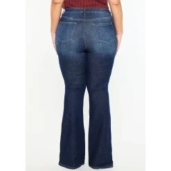 Kancan Women's Plus Size High Rise Flare Jeans Solange