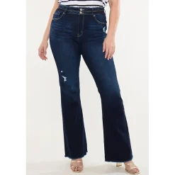KanCan Women's Plus Size High Rise Flare Jeans Gill