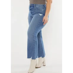 KanCan Women's Plus Size High Rise Slim Wide Leg Jeans Cassiel