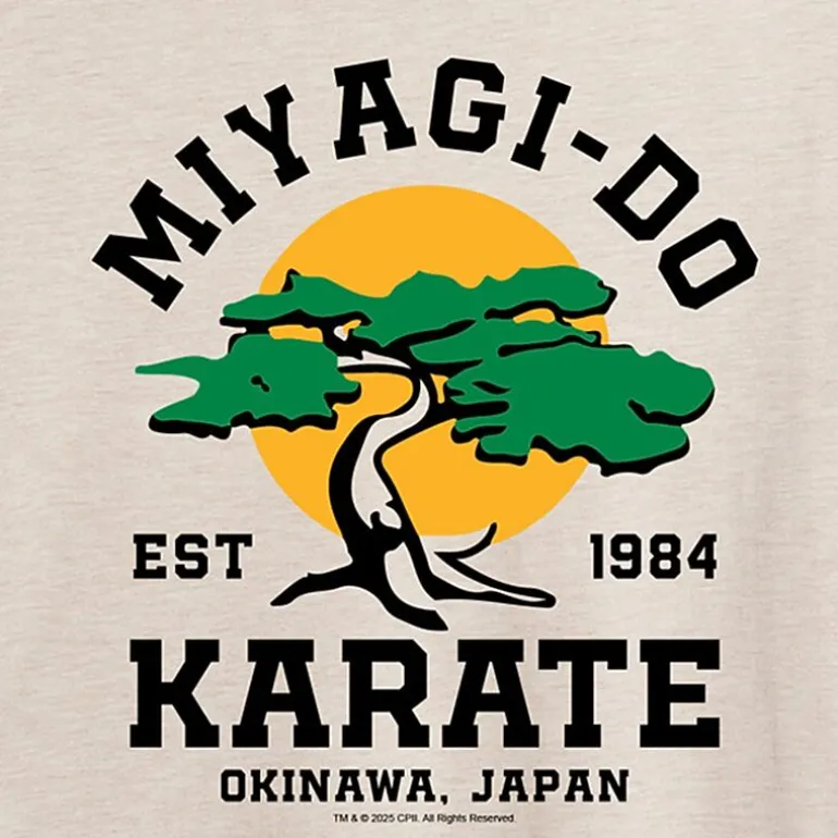 Karate Kid Miyagi Tee Womens Juniors Crew Neck Short Sleeve Oversized Graphic T-Shirt