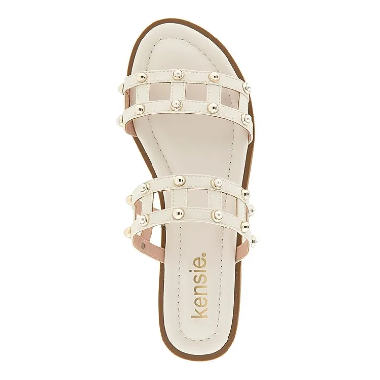 Kensie Womens Malory Flat Sandals