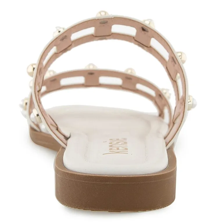 Kensie Womens Malory Flat Sandals