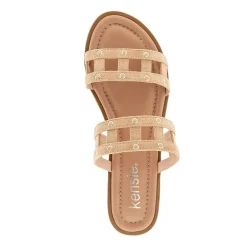 Kensie Womens Malory Flat Sandals