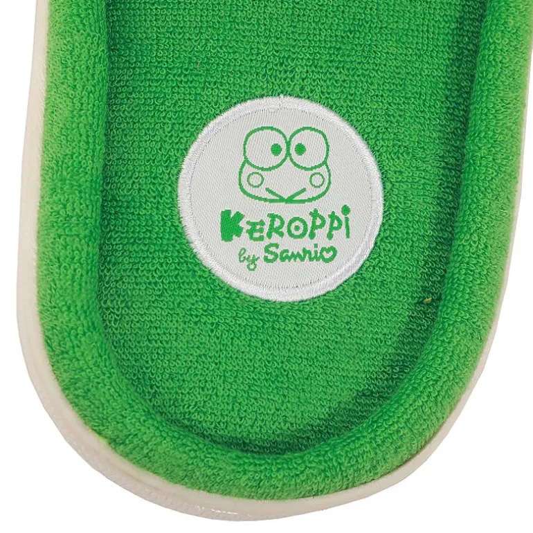 Keroppi Womens Hello Kitty Faux Fur Trim Slip-On Slippers