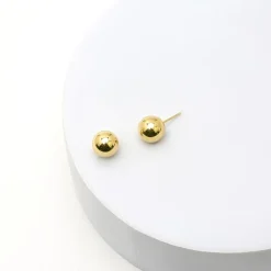 14K Gold Ball Stud Earrings