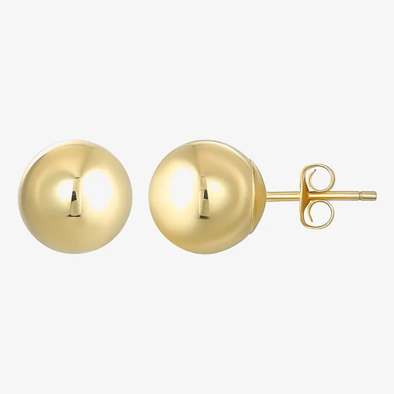 14K Gold Ball Stud Earrings