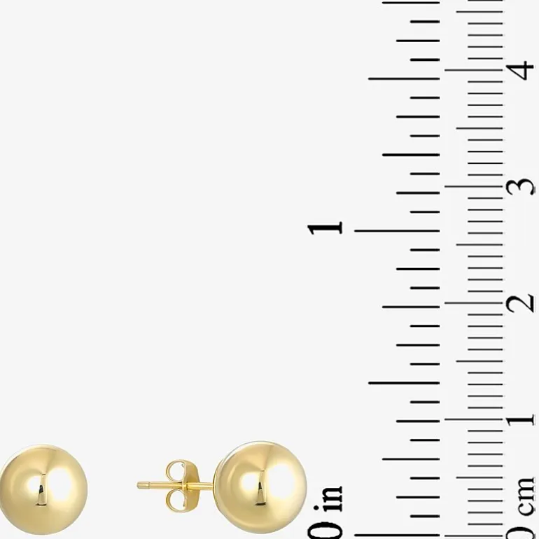 14K Gold Ball Stud Earrings