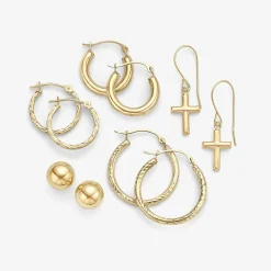 14K Gold Ball Stud Earrings