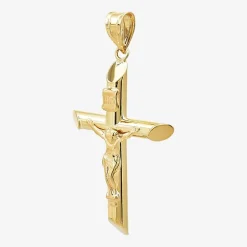 14K Gold Crucifix Pendant