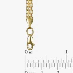 10K Gold 7.25 Inch Hollow Bismark Link Bracelet