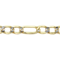 14K Gold 20 - 24 Inch Hollow Figaro Chain Necklace