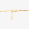14K Gold 5 1/2 Inch Hollow Rope Chain Bracelet