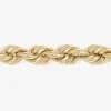 10K Gold 18 - 24 Inch Hollow Rope Chain Necklace