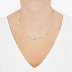 10K Gold 18 - 24 Inch Hollow Rope Chain Necklace