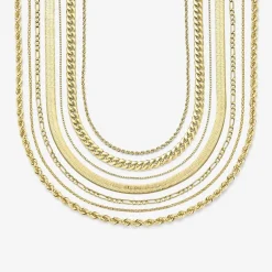 14K Gold 16 - 30 Inch Semi-Solid Sparkle Rope Chain Necklace