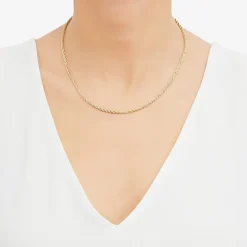14K Gold 16 - 30 Inch Semi-Solid Sparkle Rope Chain Necklace