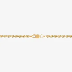 14K Gold 16 - 30 Inch Semi-Solid Sparkle Rope Chain Necklace