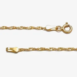 14K Gold 16 - 22 Inch Solid Singapore Chain Necklace