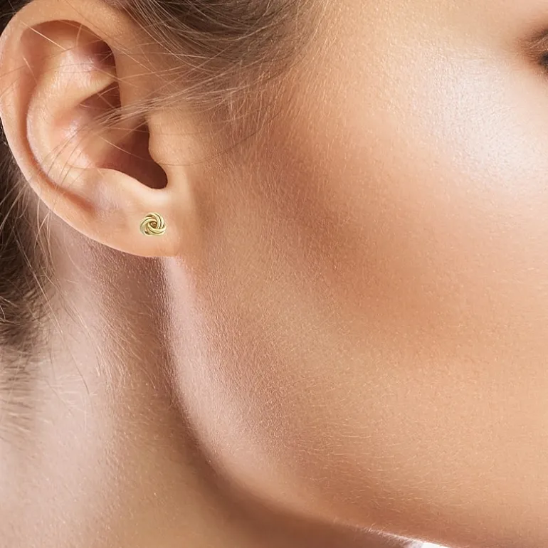 14K Gold Love Knot Earrings