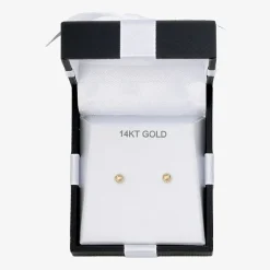 14K Gold 4mm Ball Earrings