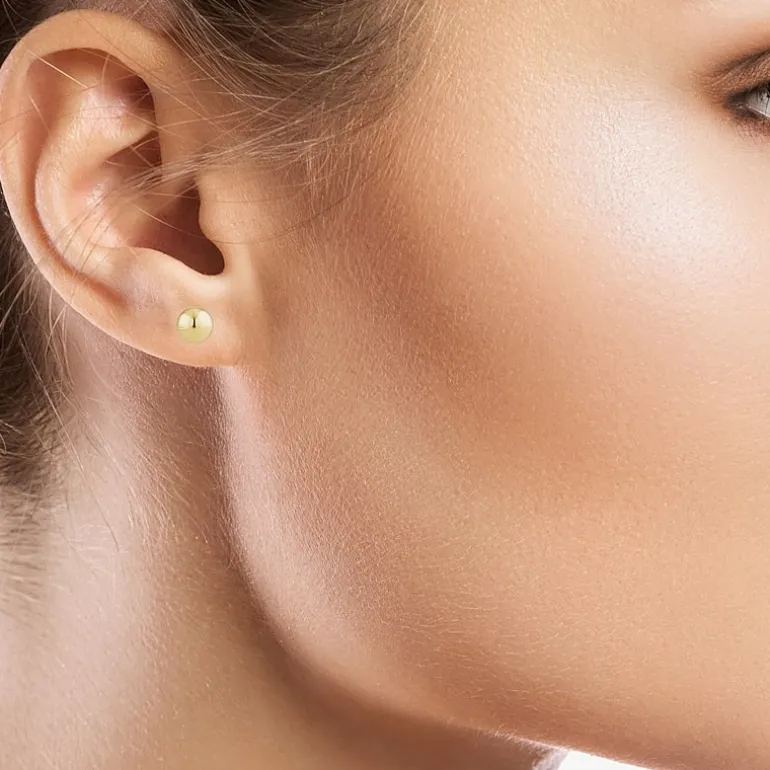 10K Gold 7mm Ball Stud Earrings