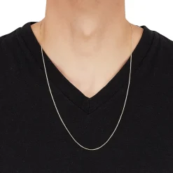 14K Gold .75mm Box Chain Necklace