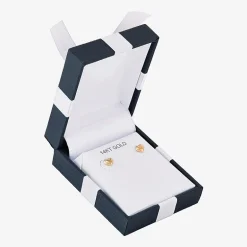 14K Gold 6.2mm Heart Stud Earrings