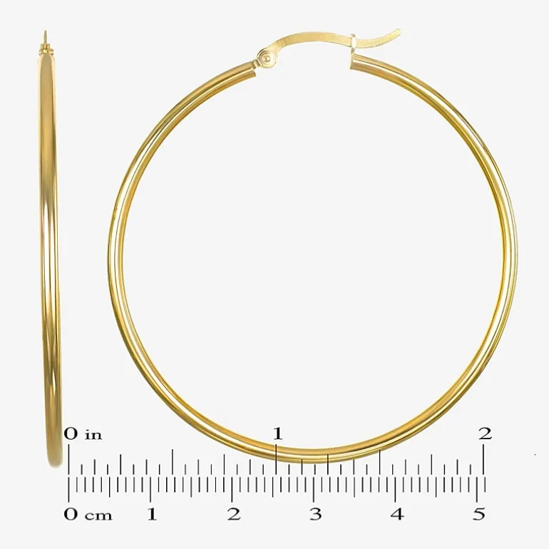 14K Gold 15mm - 50 mm Hoop Earrings