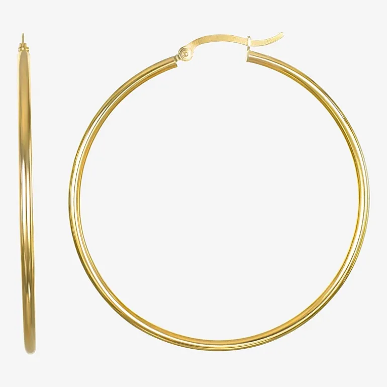 14K Gold 15mm - 50 mm Hoop Earrings