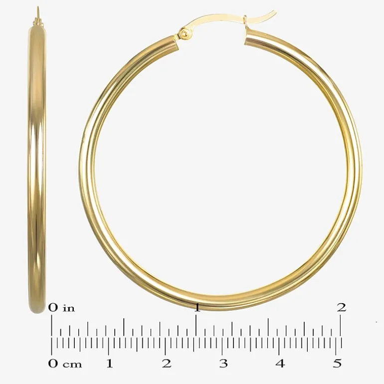 14K Gold 20mm - 50mm Hoop Earrings
