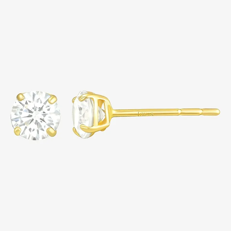 10K Gold 4 Pair Earring Set