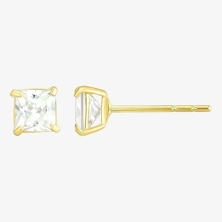 10K Gold 4 Pair Earring Set