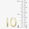 14K Gold Thick Hoop Earrings