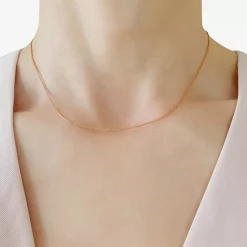 14K Gold Wheat Chain Necklace