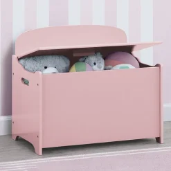 Kids Wooden Toy Box Pink