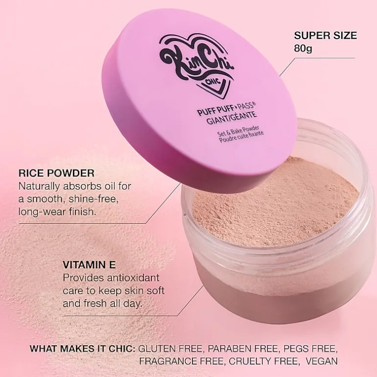 KimChi Chic Beauty Giant Puff Puff Pass Set & Bake Powder