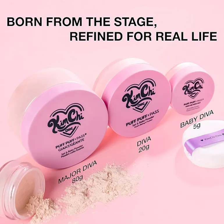 KimChi Chic Beauty Giant Puff Puff Pass Set & Bake Powder