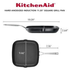 KitchenAid Hard Anodized 11.25" Non-Stick Grill Pan