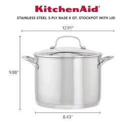 KitchenAid 3-Ply Stainless Steel 8-qt. Stockpot