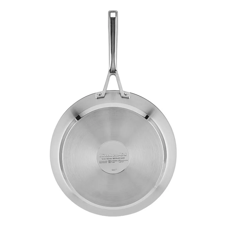 KitchenAid Stainless Steel 3-Ply Base 12" Frying Pan