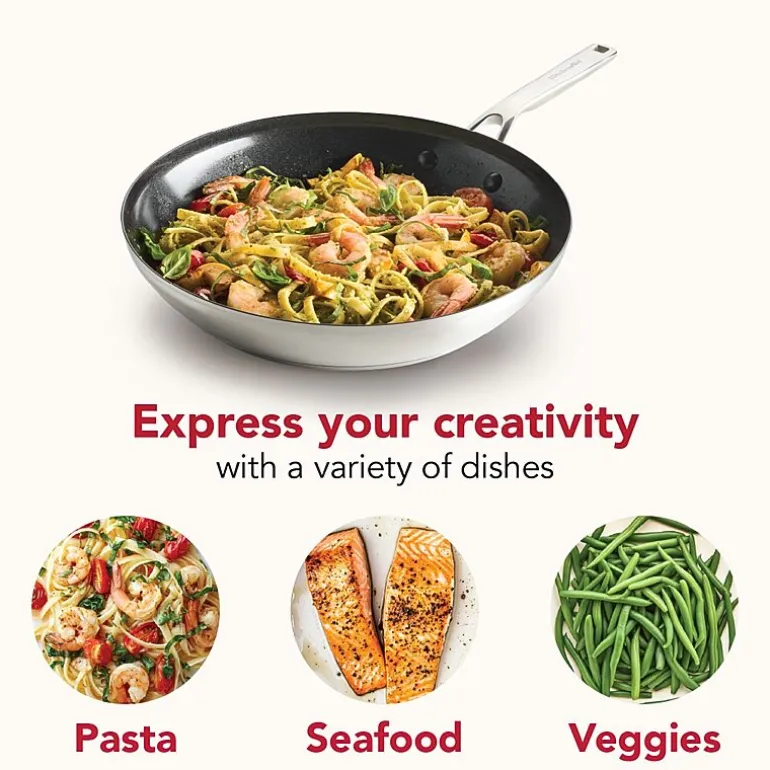 KitchenAid Stainless Steel 3-Ply Base 12" Frying Pan