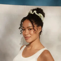 Kitsch Butter Yellow Crochet Scrunchie