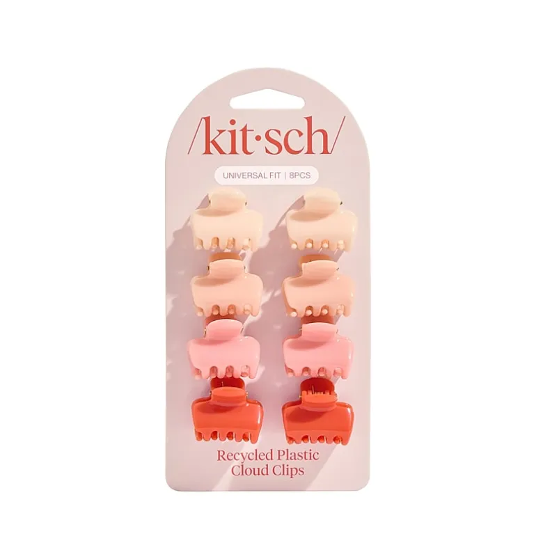 Kitsch 8-pc. Recycled Plastic Mini Cloud Clips- Assorted Cherry Value Set